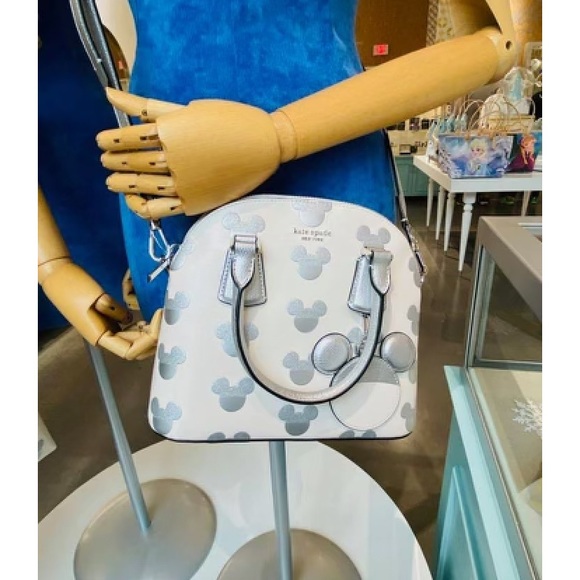 kate spade Handbags - COPY - Mickey Kate spade silver and white large Crossbody bag